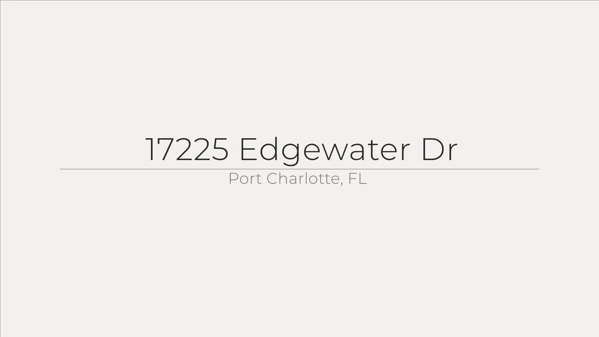 17225 Edgewater Dr, Port Charlotte, FL on Vimeo