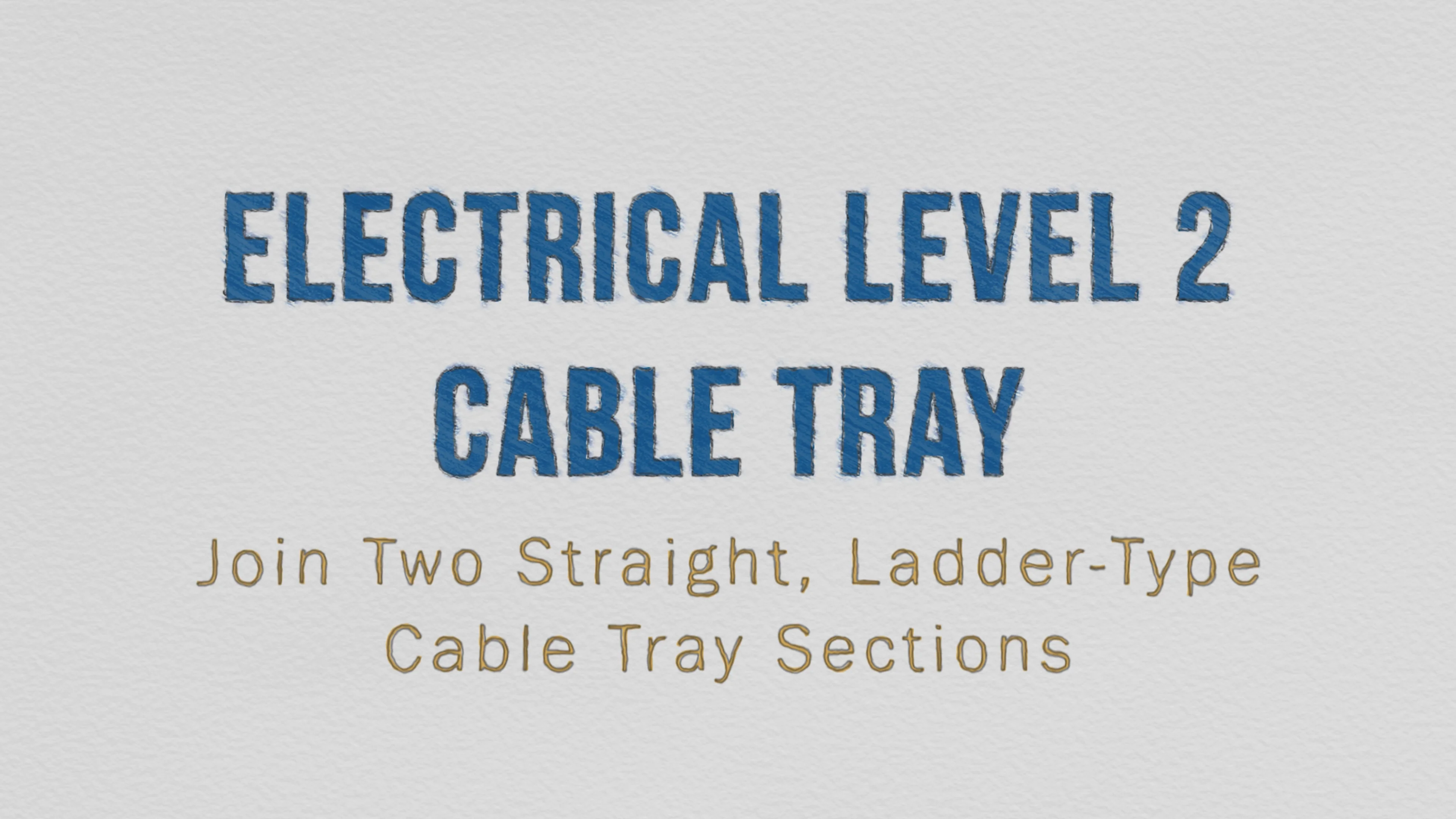 Join Two Straight, Ladder-Type Cable Tray Sections Together on Vimeo