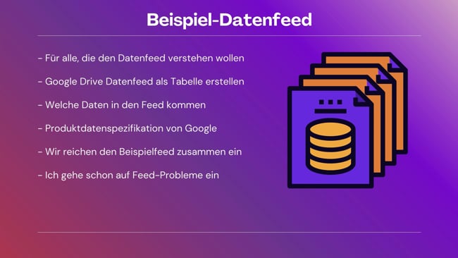 Beispiel-Feed und Produktdatenspezifikation