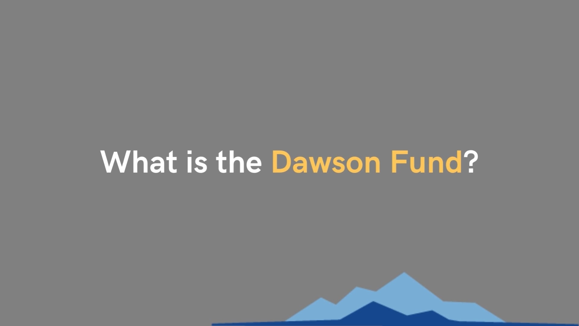 Dawson Fund Video on Vimeo