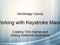 Defining Keystrokes and Time Stamps in WinWedge