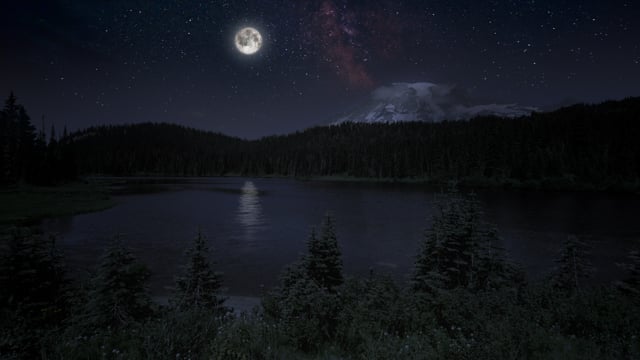 Magical Night at Reflection Lake