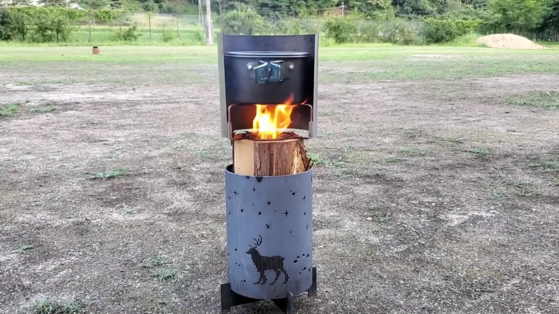 ジェットログ-角タイプ 【五徳・風防セット】 - 木の紙・木の名刺