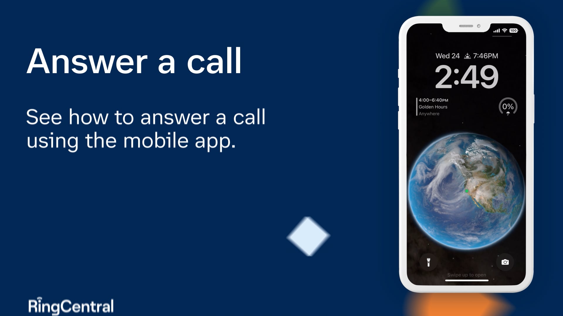 Answer a call in the RingCentral mobile app