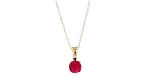 30 Carat Ruby Pendant Necklace in 14kt Yellow Gold
