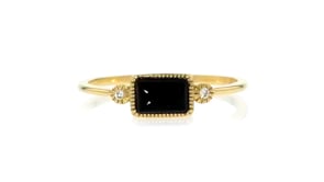 Black Onyx Ring in 14kt Yellow Gold