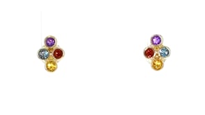 31 ct. t.w. Multi-Gemstone Earrings in 14kt Yellow Gold