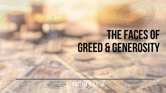Generosity Over Greed // Week 1