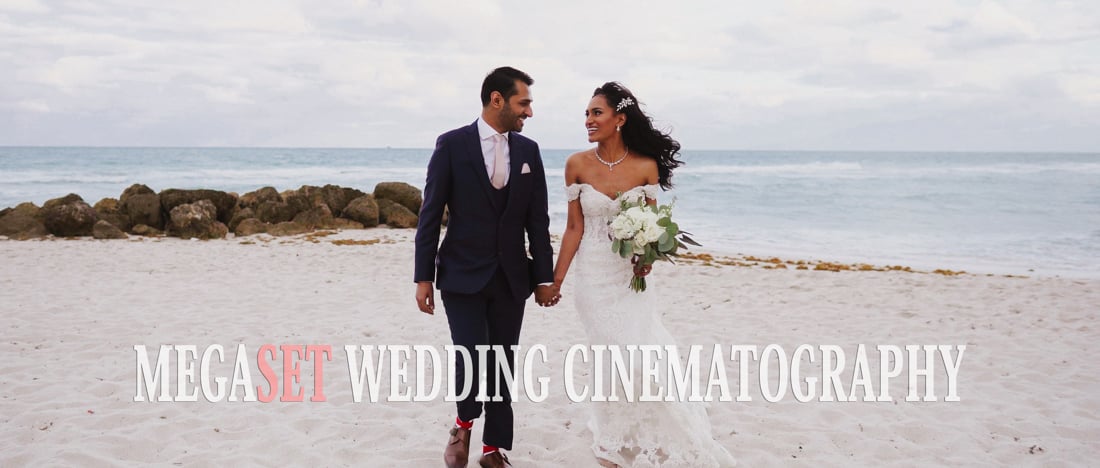 Bride and groom holding hands