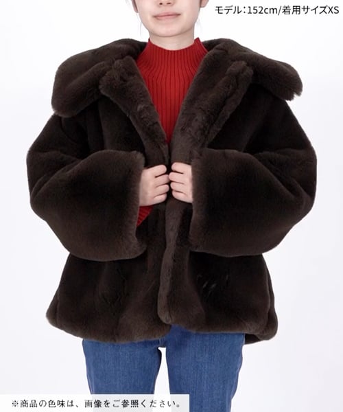 新品[la Balance] Fur Hoodie jacket 高山直子ちゃん