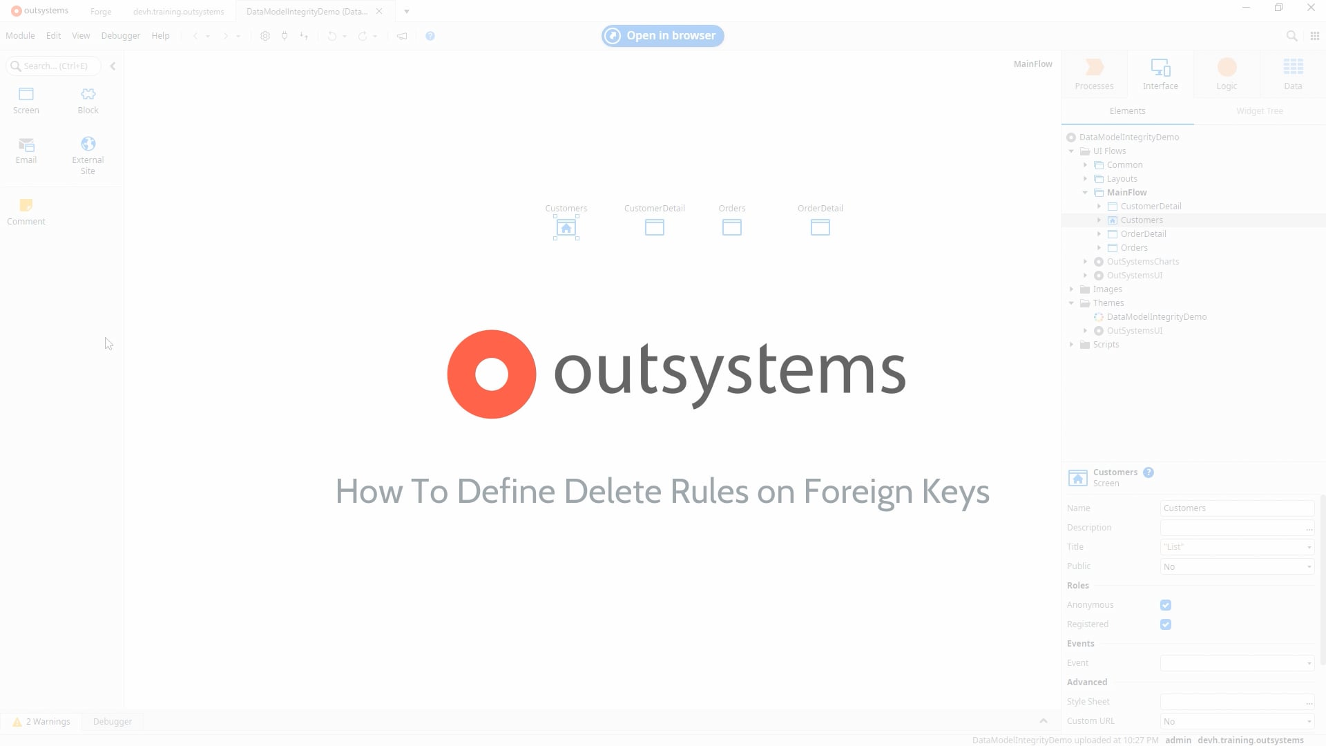 Demo: How To Define Delete Rules on Foreign Keys [en-US / 11.50] on Vimeo