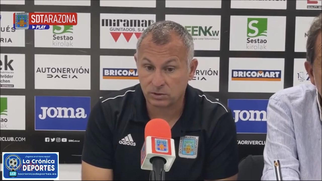 JAVI MORENO (Entrenador Tarazona) Sestao River 1-0 SD Tarazona / Jornada 1 / 2ª RFEF - Grupo 2 / Fuente: Facebook SD Tarazona