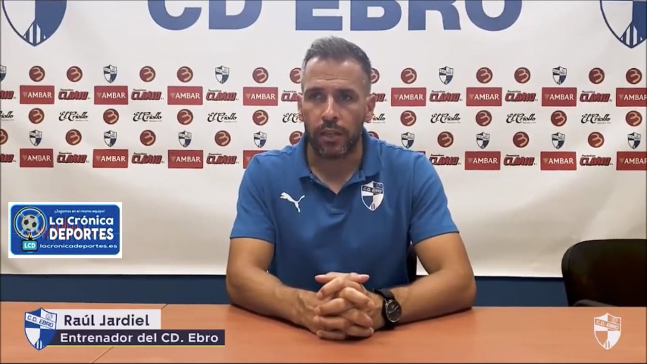 RAÚL JARDIEL (Entrenador Ebro) CD Ebro 1-1 Terrassa FC / Jornada 1 / 2ª RFEF - Grupo 3 / Fuente: Twitter CD Ebro