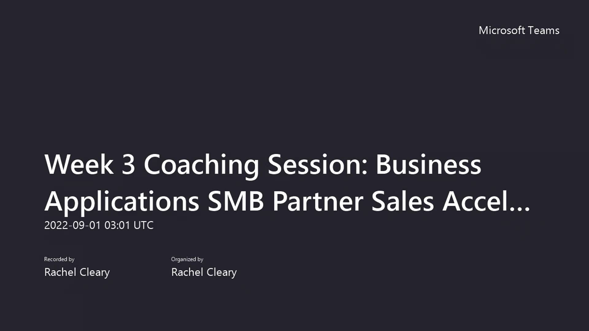 Business Applications SMB Partner Sales Acceleration Program on Vimeo