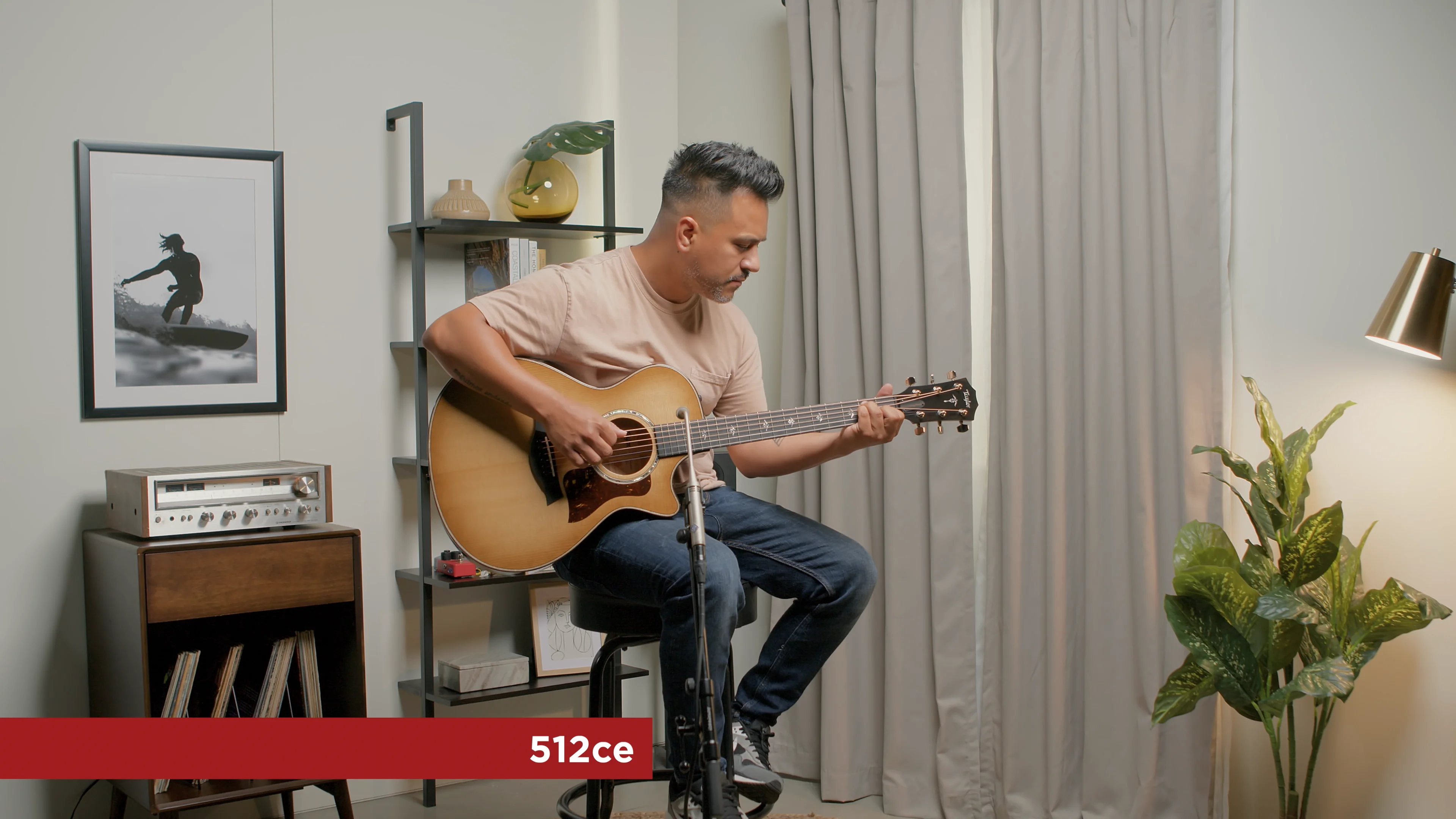 512ce レッド アイアンバーク アコースティック エレクトリック ギター