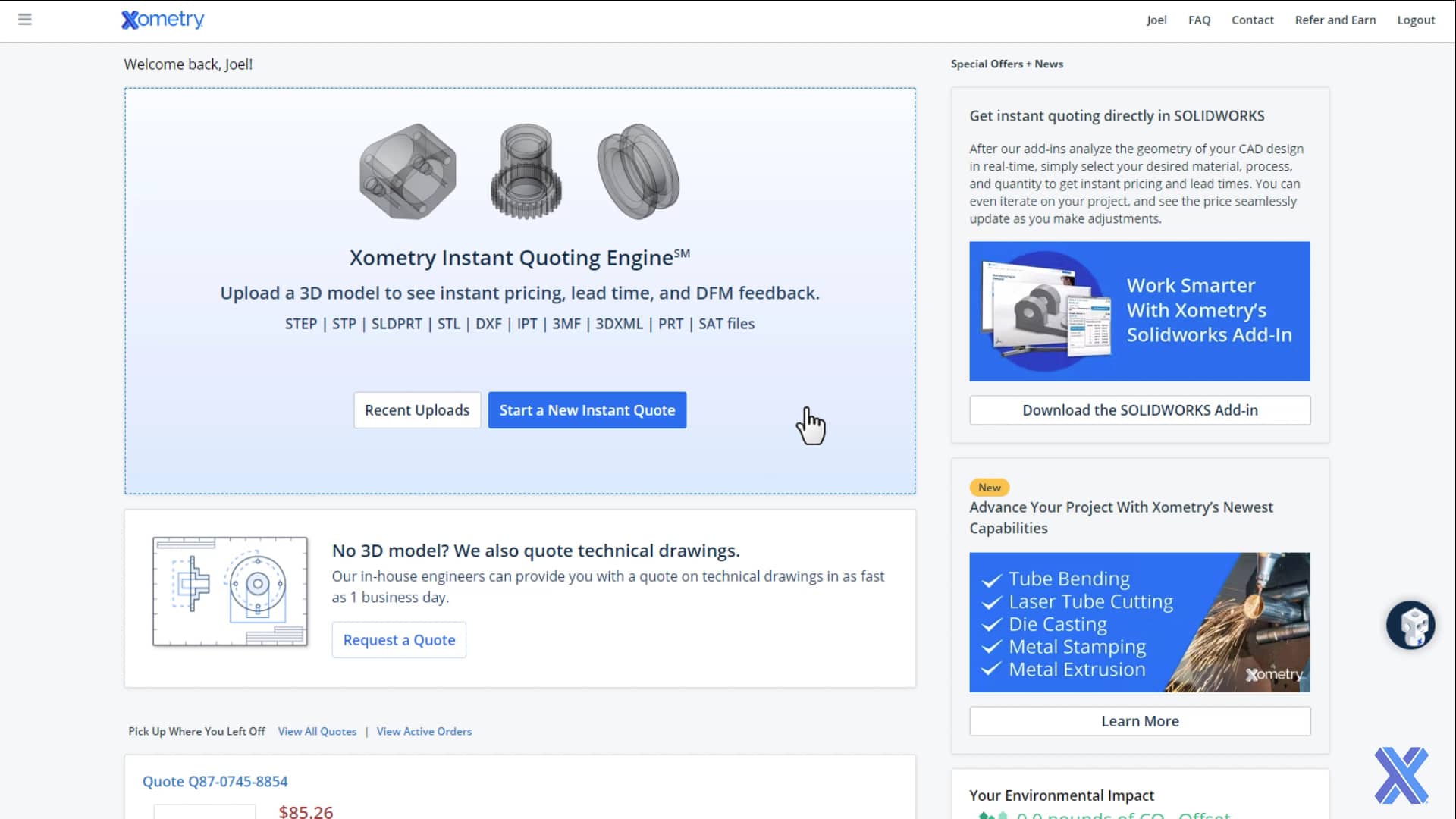 How to Get A Metal Extrusion Quote With Xometry on Vimeo
