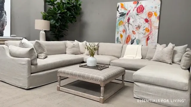 Lena Modular Slipcover 1-Seat Armless Chair | Essentials For