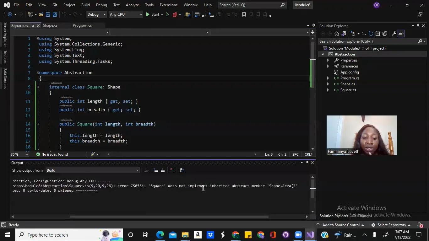 Module 8 solution on Vimeo