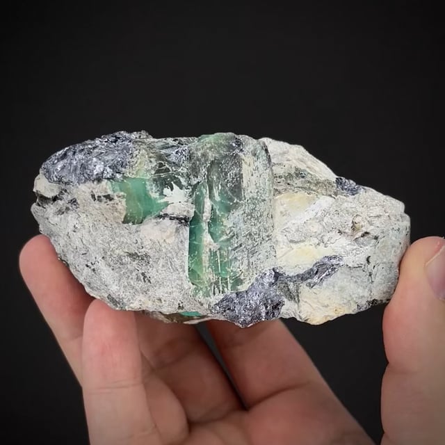 Emerald and Molybdenite (RARE combo) Hunt Coll.