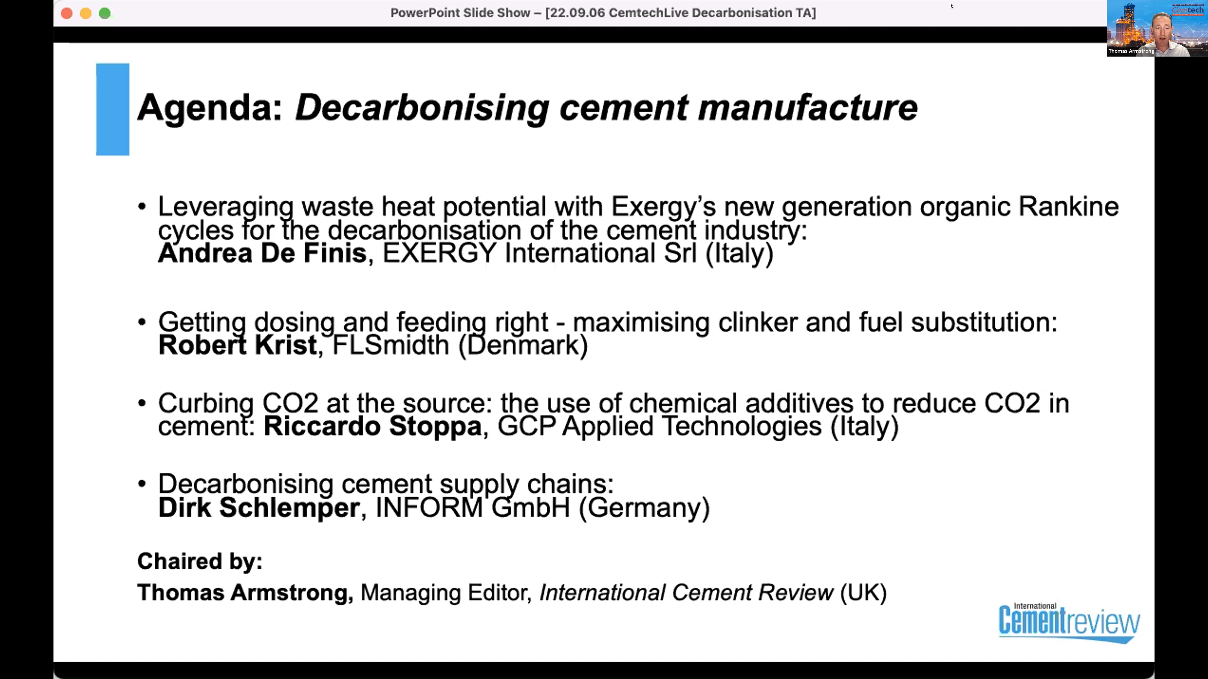 Cemtech Live Webinar: Decarbonising Cement Manufacture On Vimeo