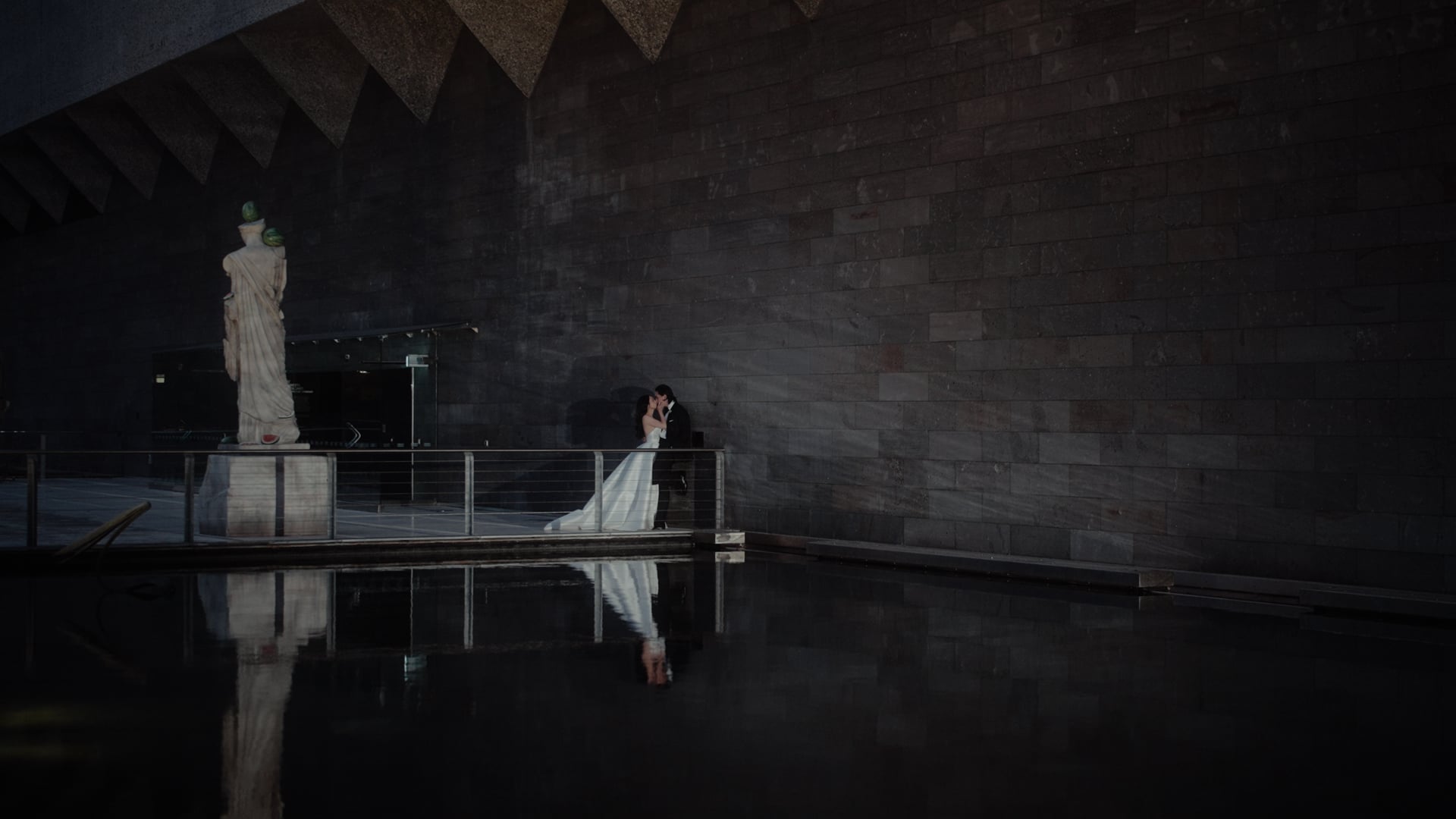 Simon and Julie wedding film at NGV by C2 Films