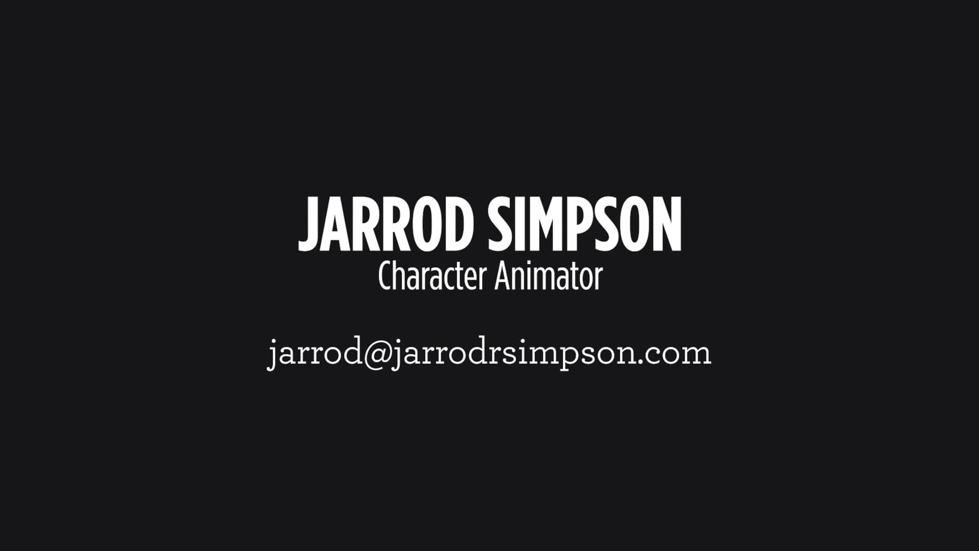 Jarrod Simpson Character Animation Reel on Vimeo