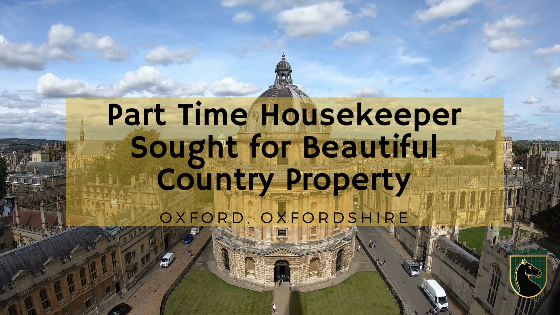 Part Time Housekeeper Sought for Beautiful Country Property near Oxford