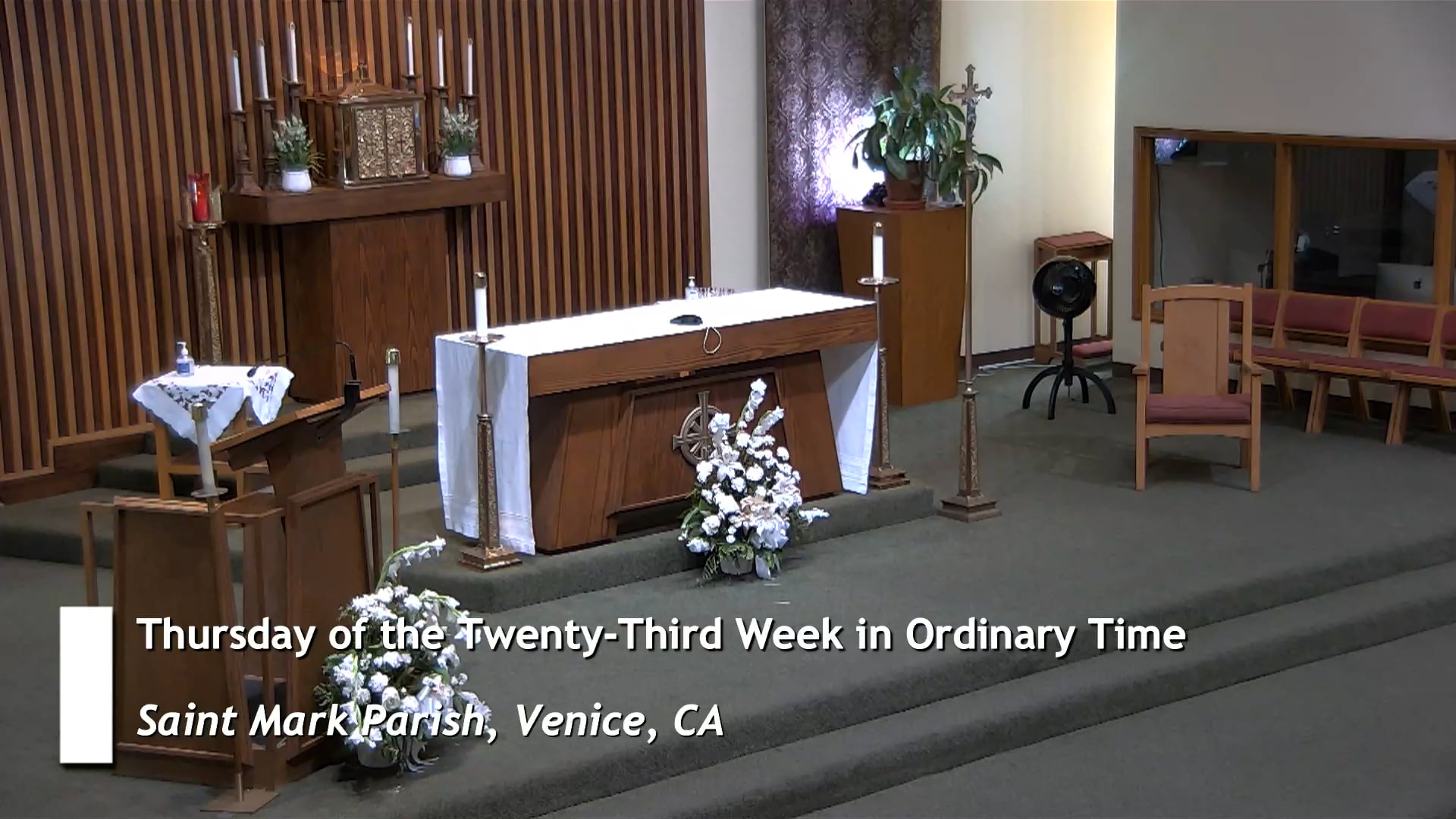 Saint Mark Parish. Thursday in the 23rd Week of Ordinary Time. Sept. 8 ...