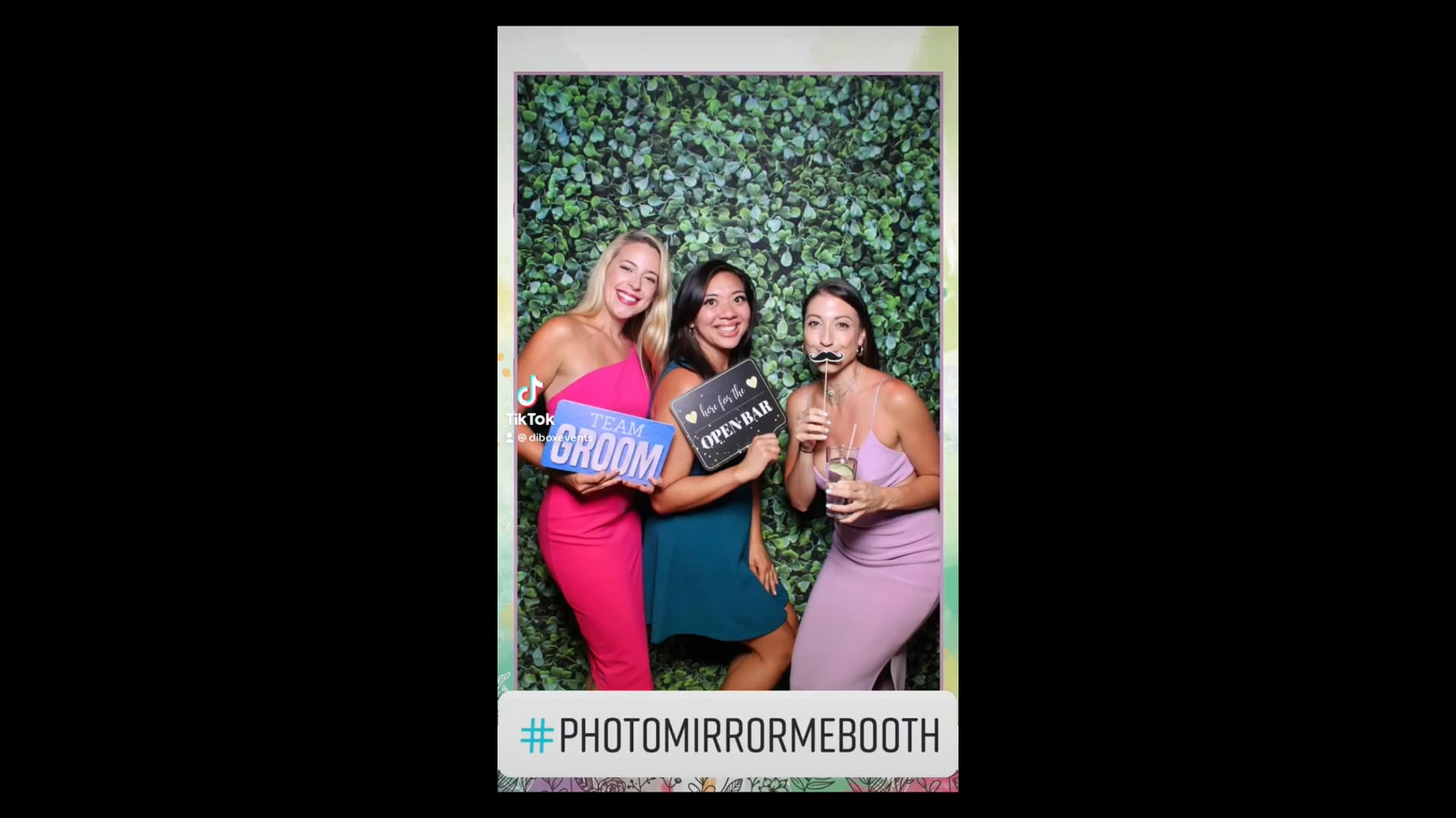 PHOto Mirror Booth at Wedding | Naples Bay Resort