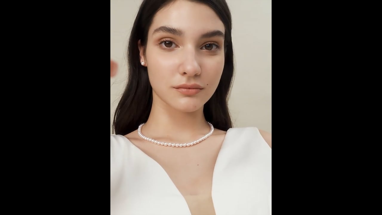 Collier Kyoto - Perles Akoya Blanches 6/6.5mm AAA | Gemperles
