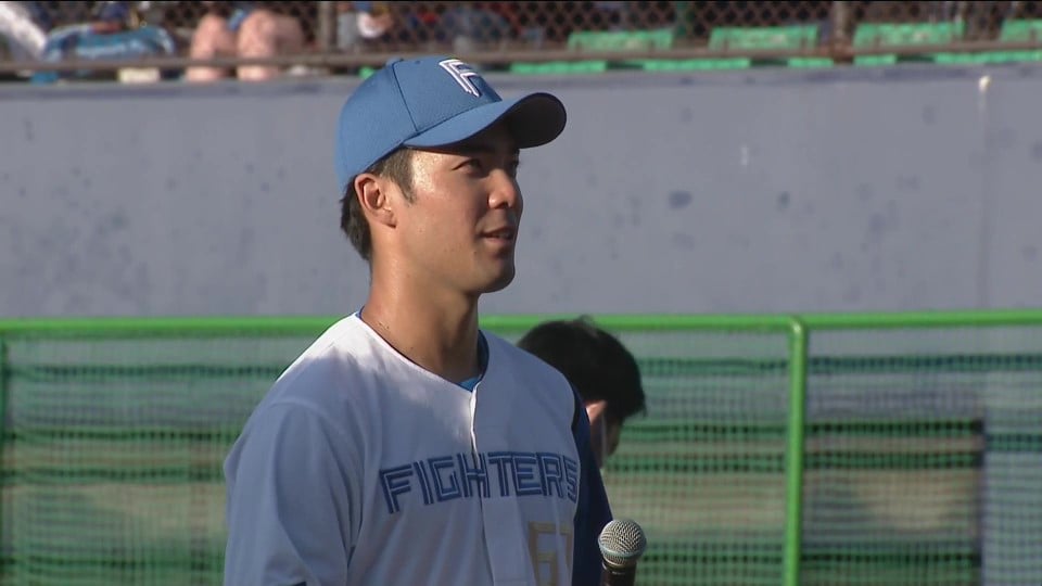 【ファーム】9月10日 ファイターズ・片岡奨人選手ヒーローインタビュー
