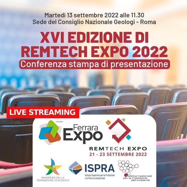 XVI ED. REMTECH EXPO 2022 - CONFERENZA STAMPA DI PRESENTAZIONE