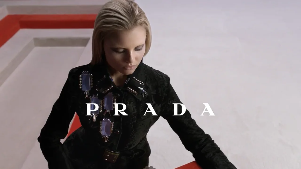 Prada F/W 2012 Geometric Print Crystal & Plexi Embellished Prada F/W 2012 Geometric Print Crystal & Plexi Embellished