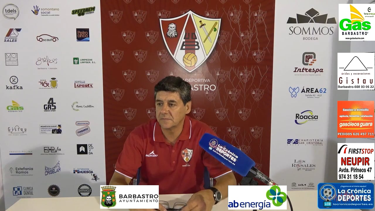 JOSETE (Entrenador Barbastro) UD Barbastro 1-2 CD Robres / Jornada 1 / 3ª División