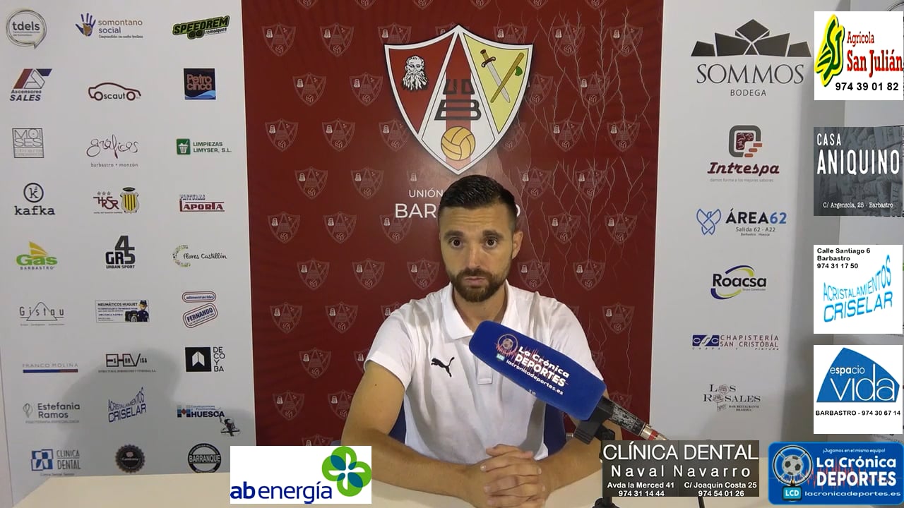 JAVIER GENOVÉS (Entrenador Robres) UD Barbastro 1-2 CD Robres / Jornada 1 / 3ª División