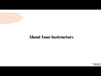About Your Instructors