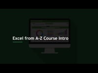 Excel from A-Z Course Intro