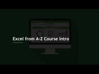 Excel from A-Z Course Intro