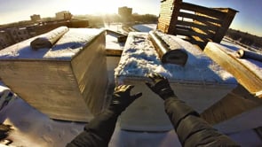 Winter Rooftop Parkour Runs