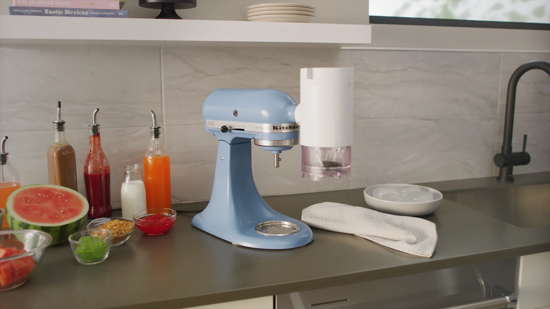 KitchenAid Ice Shaver Attachment on Vimeo