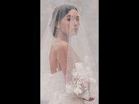 Fleurs et Papillons | Short Veil with flowers and butterflies