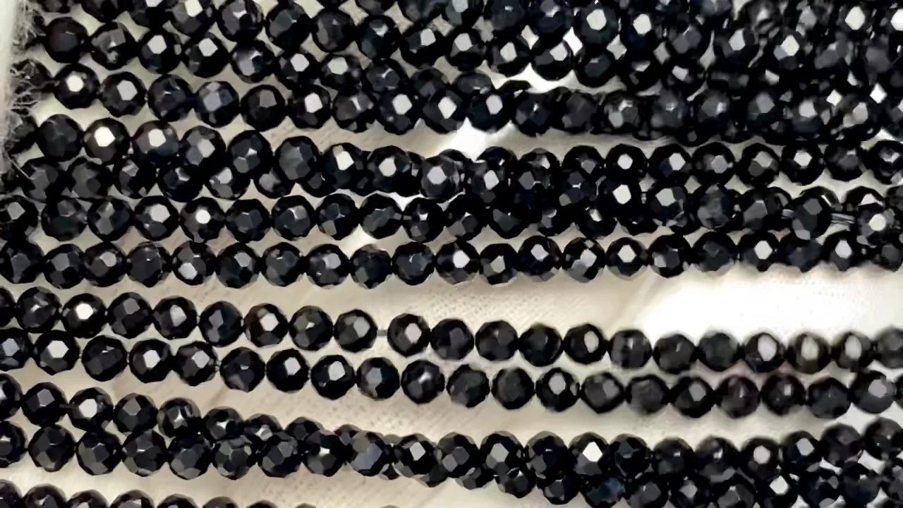 2本880円！オニキス ラウンドカット3mm ｜天然石ビーズの卸問屋・通販 