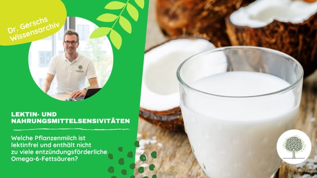 Welche Pflanzenmilch ist lektinfrei und enthält nicht zu viele entzündungsförderliche Omega-6-Fettsäuren? 