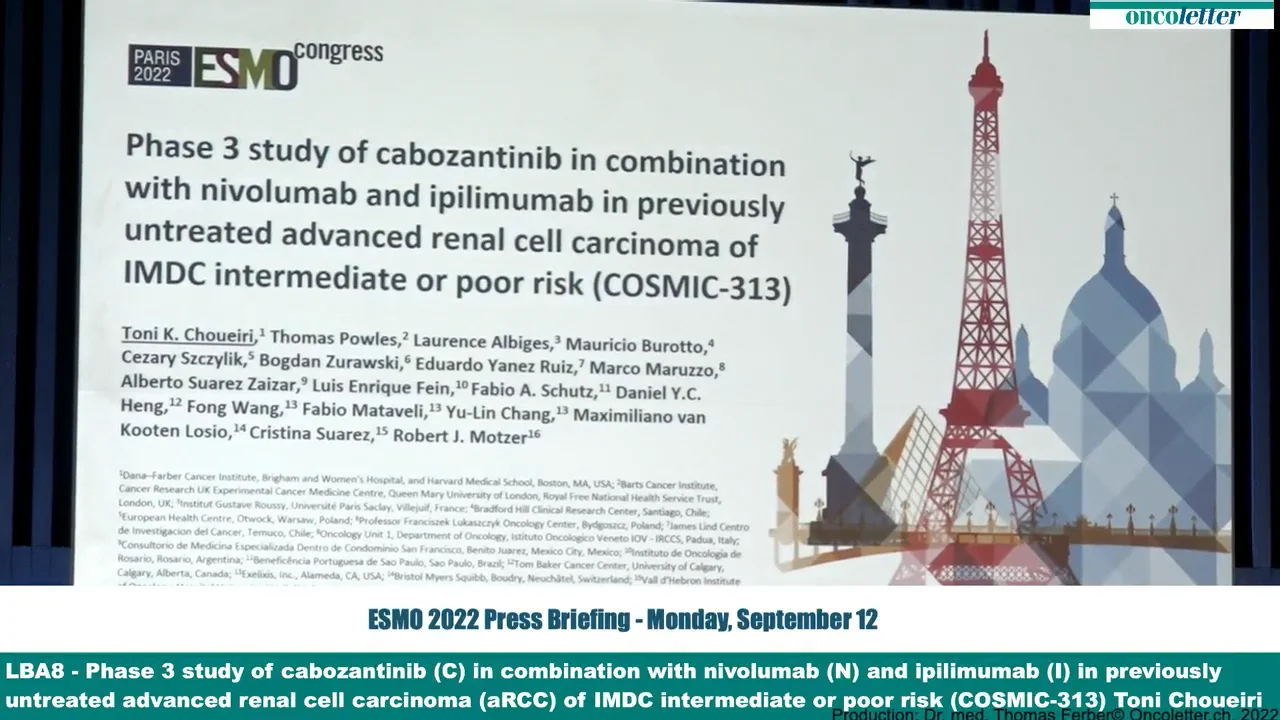 ESMO22: cabozantinib in combination with nivo & ipi in previously ...