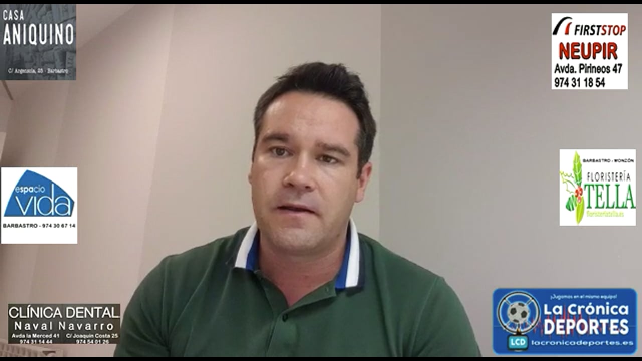 RUBÉN ZAPATER (Entrenador Épila) CF Épila 1-0 CD Cariñena / Jornada 1 / 3ª División