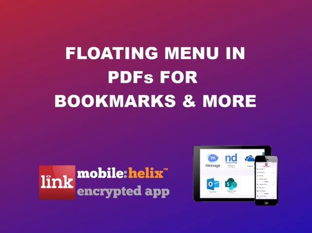 LINK App: Floating PDF Properties & Bookmarks Menu 1:11
