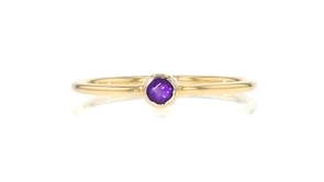 Amethyst-Accented Ring in 14kt Yellow Gold