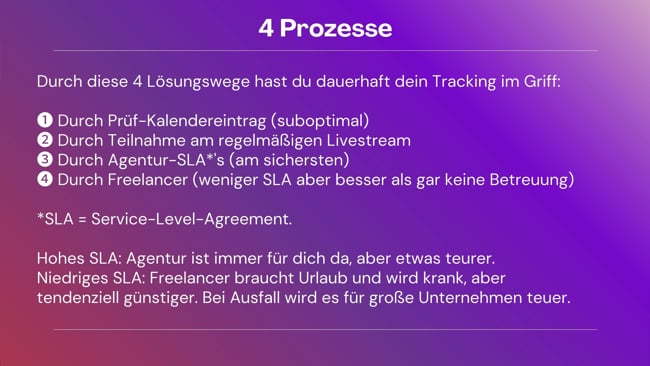 Hygiene- Tracking regelmäßig prüfen & Agency vs. Freelancer SLA