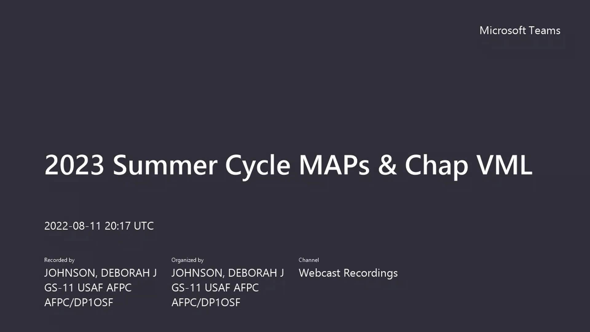 2023 Summer Cycle MAPs and Bidding for Chap on the VML (final).mp4 on Vimeo