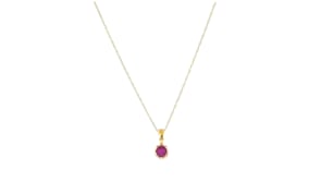 29 Carat Ruby Pendant Necklace in 14kt Yellow Gold
